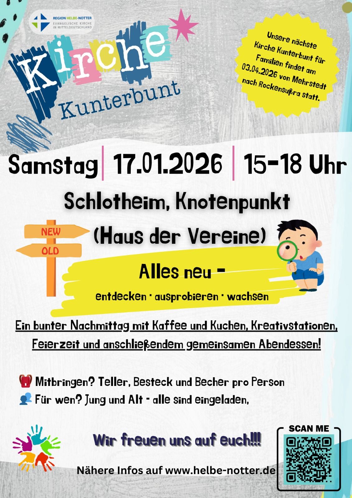 Kirche Kunterbunt am 17.01.2026 in Schlotheim